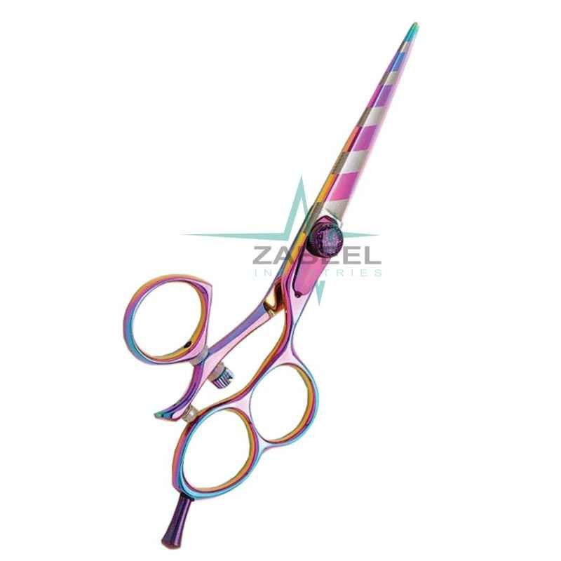Rainbow Coated Stainless Steel Cutting Shear Swivel Scissors Zabeel