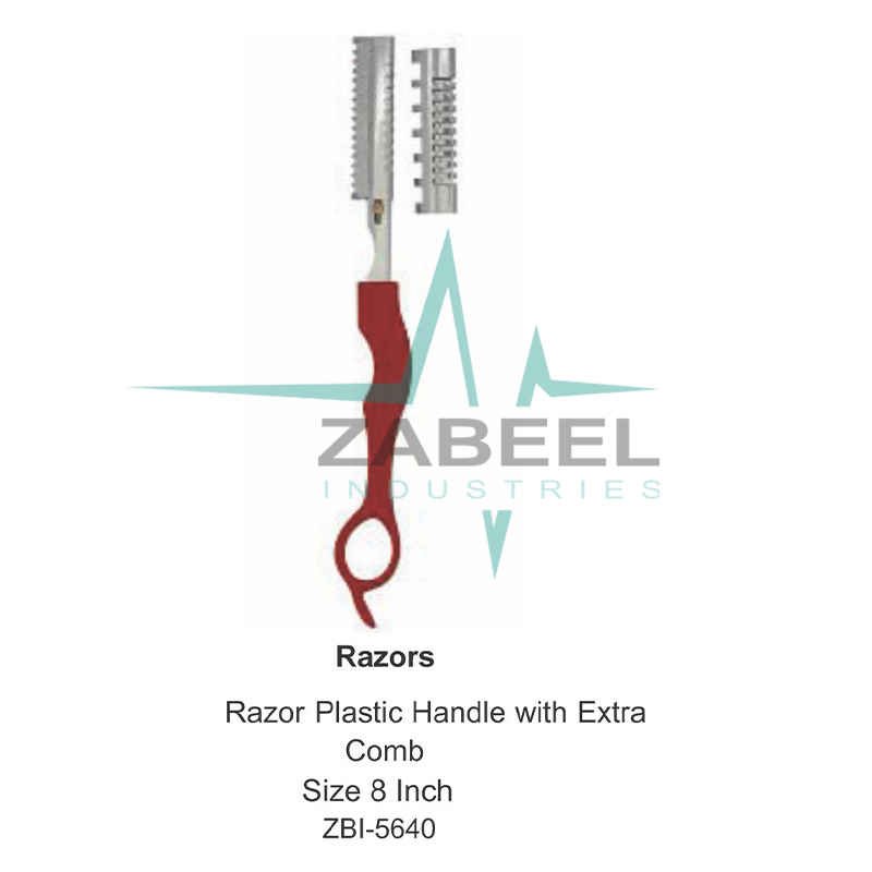 Razor Plastic Handle with Extra Comb Zabeel