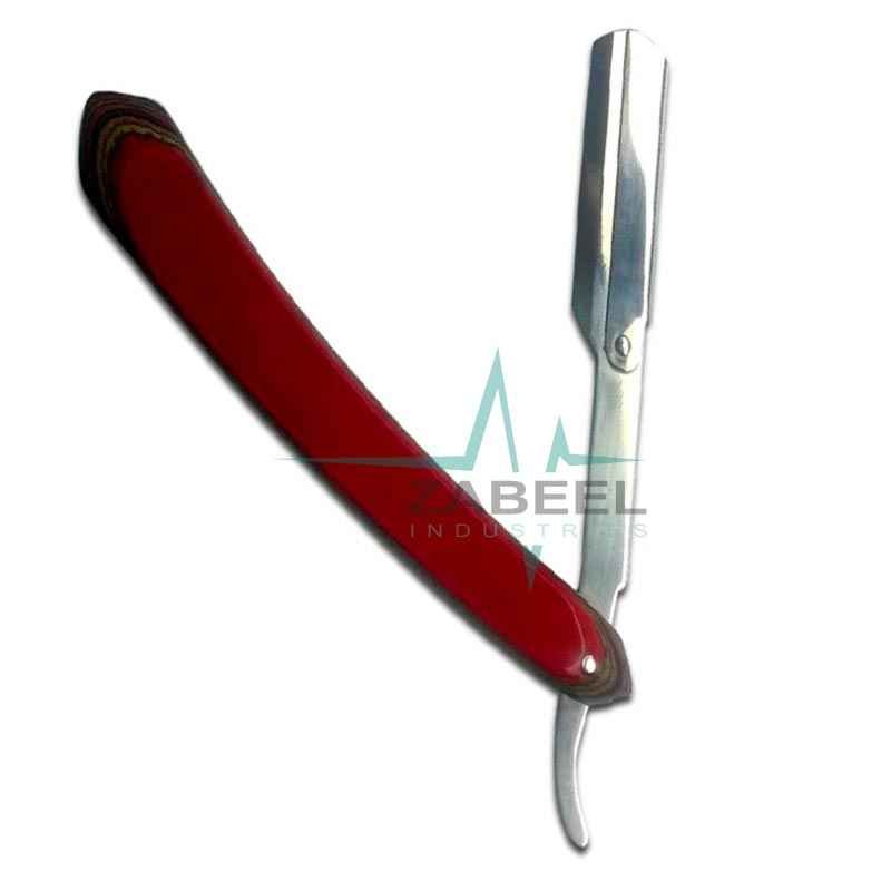 Red Wood Handle Shaving Men's Straight Razor ZaBeel