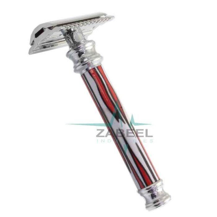 Safety Razor Red & White Handle ZaBeel