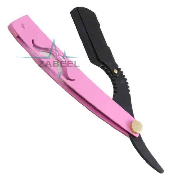 Single Use Blade Straight Razor Disposable Shaving Razor With Pink Handle ZaBeel