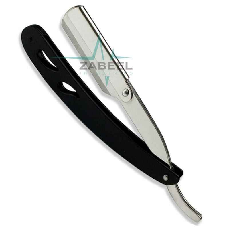 Stainless Steel Barber Shaving Razor Black Handle ZaBeel