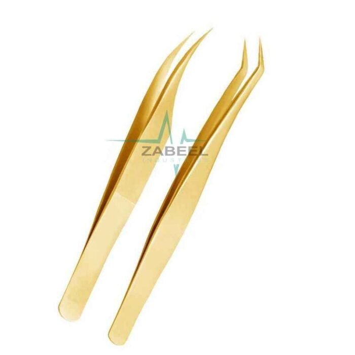 Stainless Steel Eyebrow Tweezers Gold ZaBeel