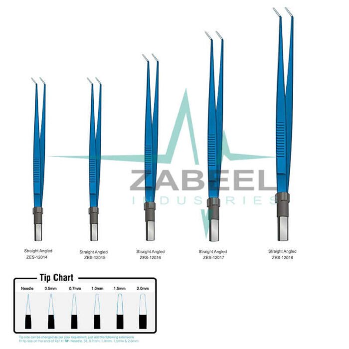 Straight Angled European Bipolar Forceps Zabeel
