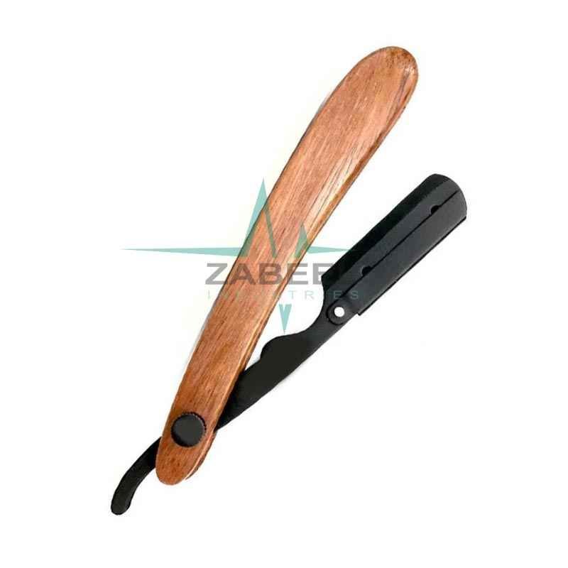Straight Razor Men Shaving Razor Shaver Black Cover Solid Wood Handle ZaBeel