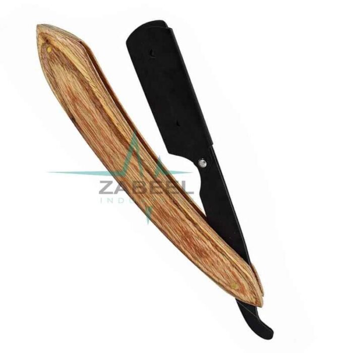 Straight Razor with Wooden Handle Shaving Razor Knife Zabeel