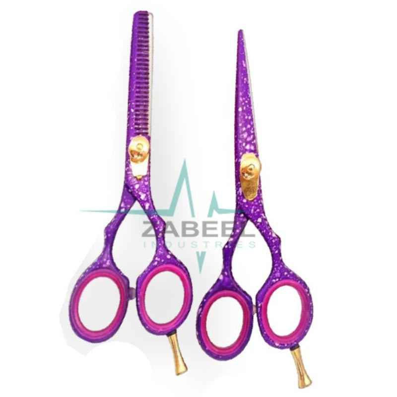 Stylish Cutting Set Scissors Color Coating ZaBeel