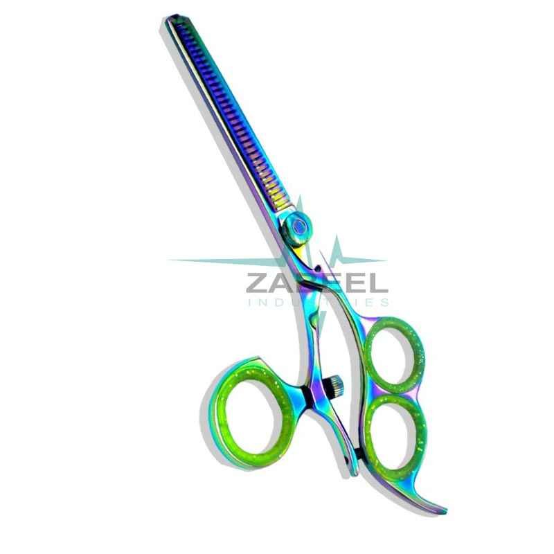 Swivel Thumb Thinning Scissors Color Coating ZaBeel