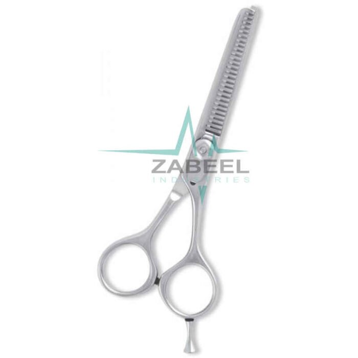 Thinning Scissor. One Blade Teeth and One Blade Razor. Mirror Finish Zabeel
