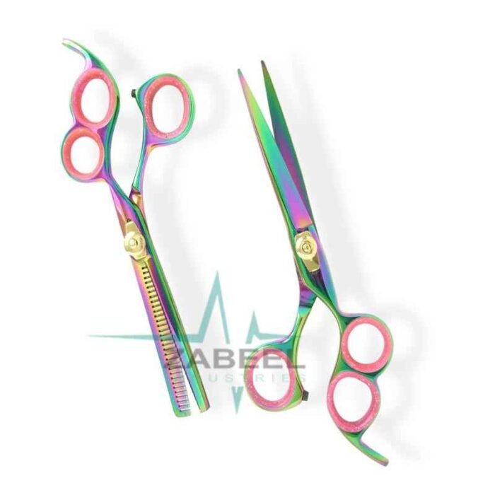 Three Finger Multi Color Cutting Scissors Set ZaBeel
