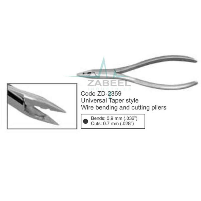 Universal Taper Style Wire Bending And Cutting Pliers Zabeel