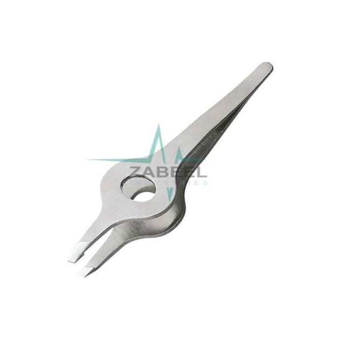 Wide Grip Slant Tweezers - Stainless Steel ZaBeel