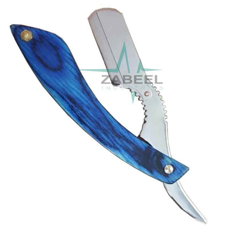 Wood Handle Straight Barber Edge Razor Folding Shaving New ZaBeel