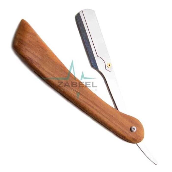 Wood Handle Straight Edge Razor ZaBeel