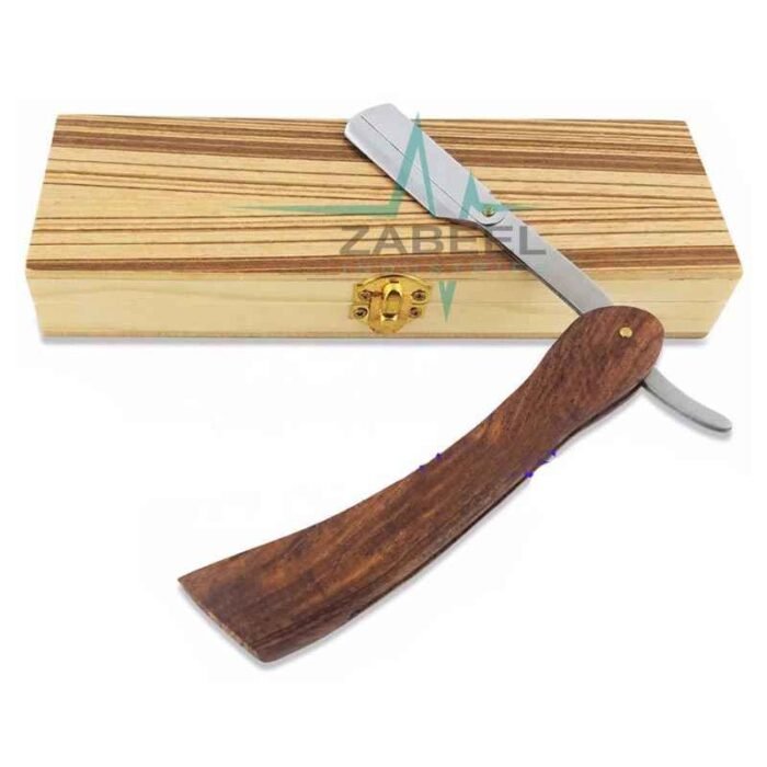 Wooden Handle Single Blade Barber Straight Razor Shavette ZaBeel