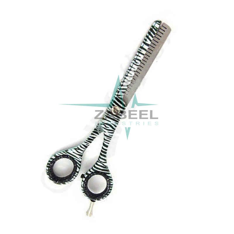 Zebra Colour Barber Thinning Scissors Beauty Slaon Hair ZaBeel