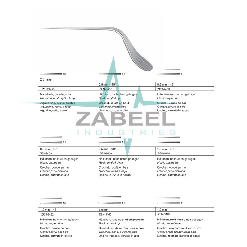 Zollner Micro Ear-Needles And Hooks Zabeel